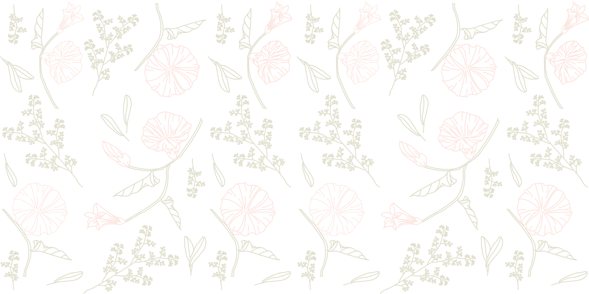 Floral pattern with pink and green on a light background
